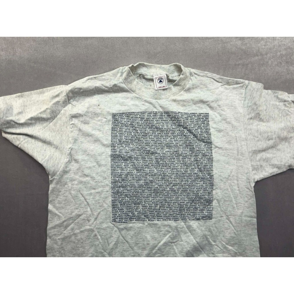 Vintage Delta Georgetown University Class of 1969 Reunion Shirt Gray Made in USA